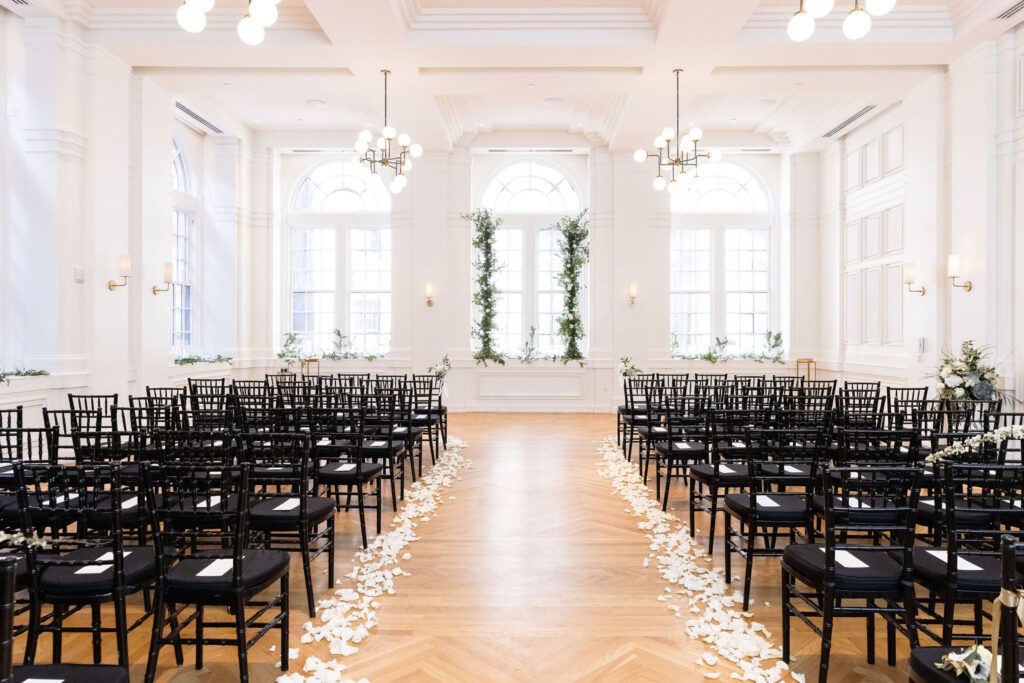 indoor wedding ceremony seating