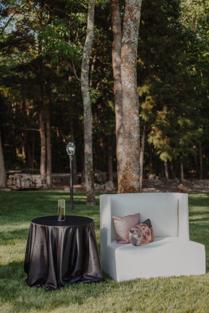 outdoor wedding lounge