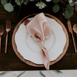 rose gold charger plate
