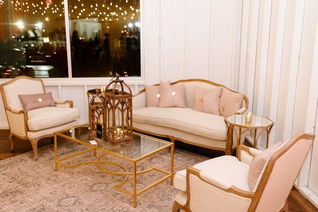 urban chic wedding lounge