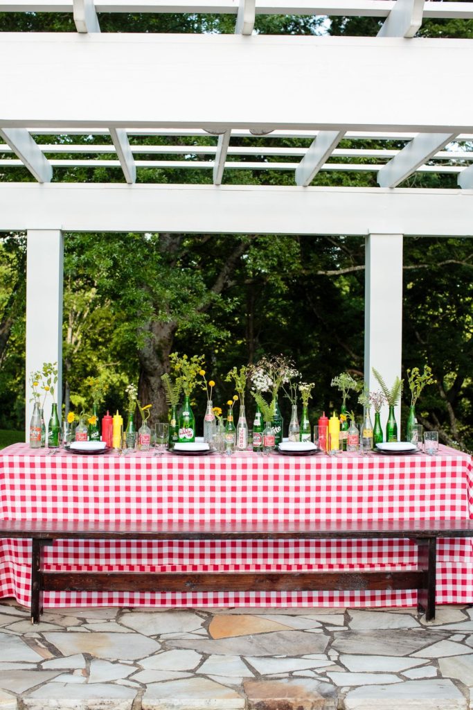 backyard cookout dinner table