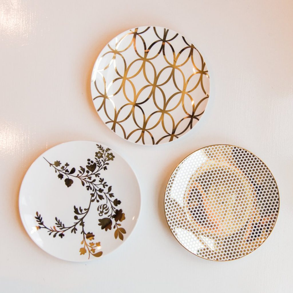 gold accent china for holiday parties