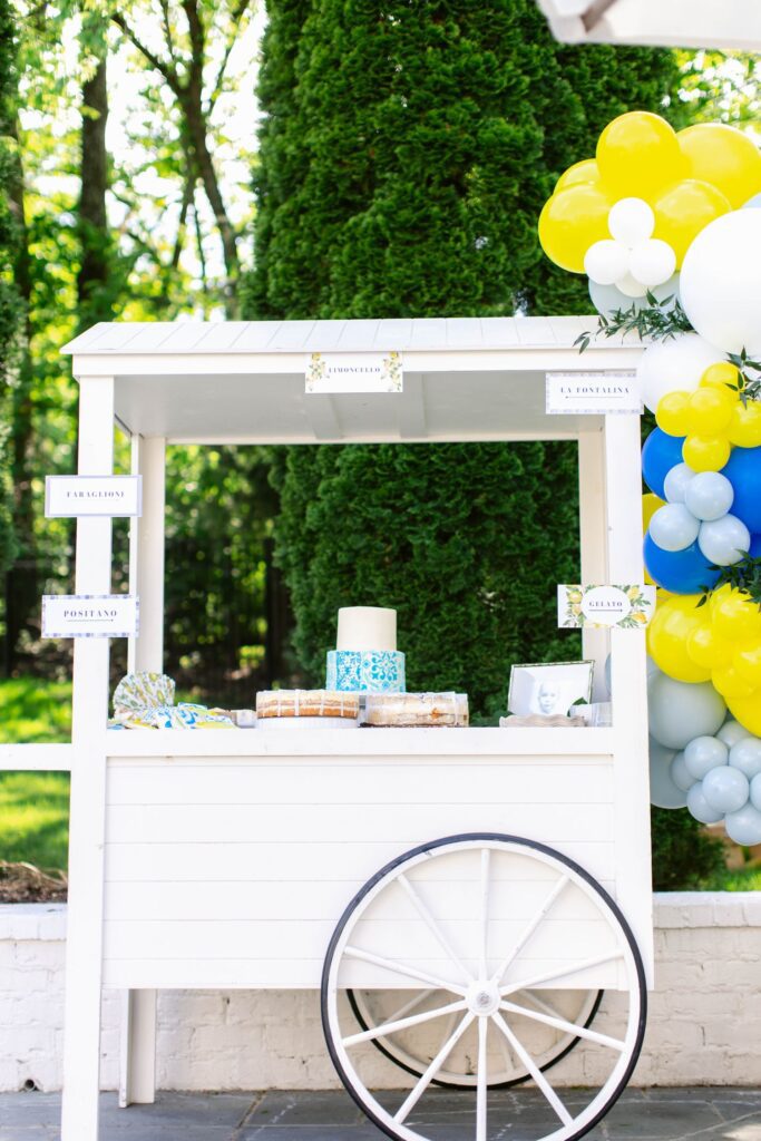 market cart dessert table