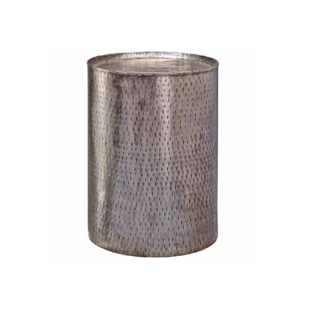 pewter hammered side table