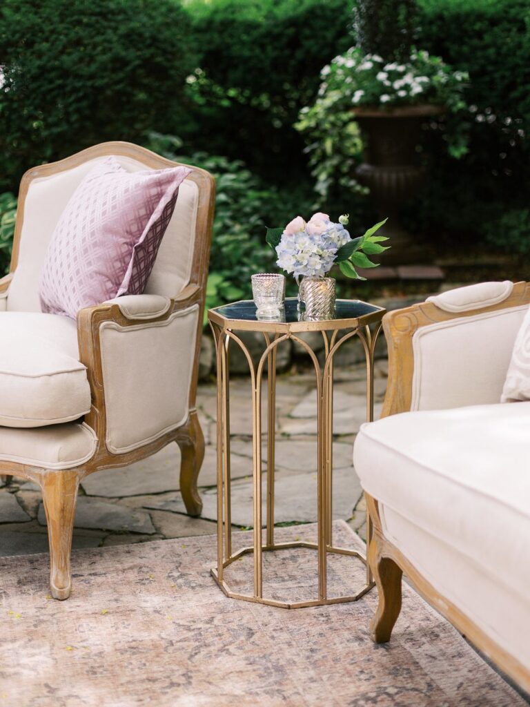 lounge gold accent table