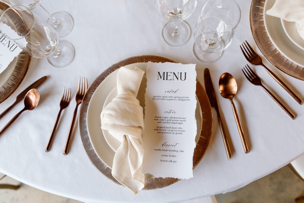 neutral fall wedding table