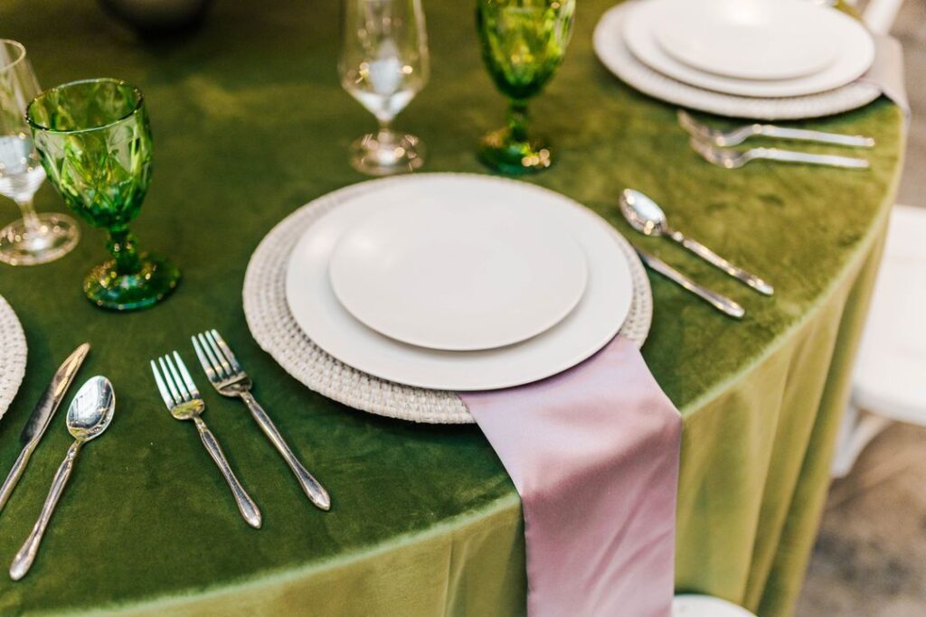 green wedding table