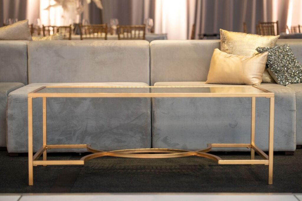 gold accent table