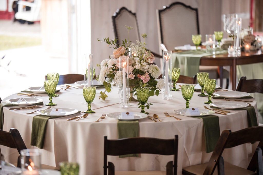 green evnet glassware
