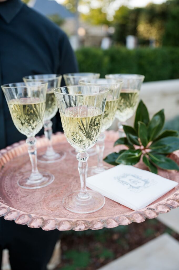 wedding cocktail glassware