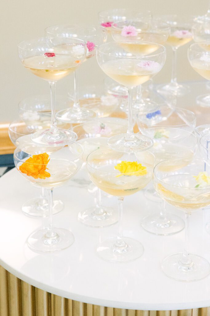 floral wedding cocktails