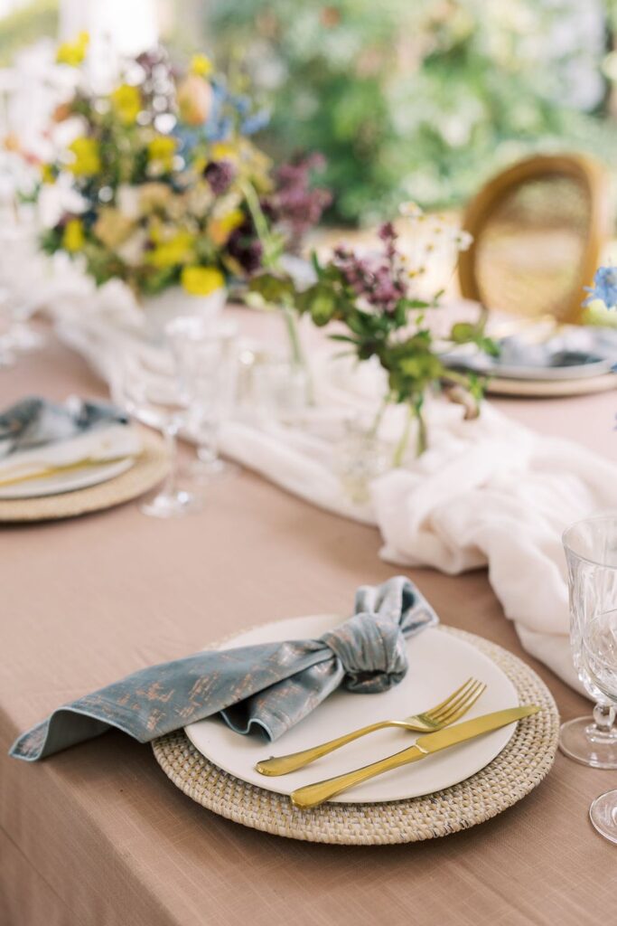 Sustainable Event Rentals china and flatware