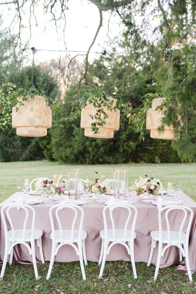 garden wedding table