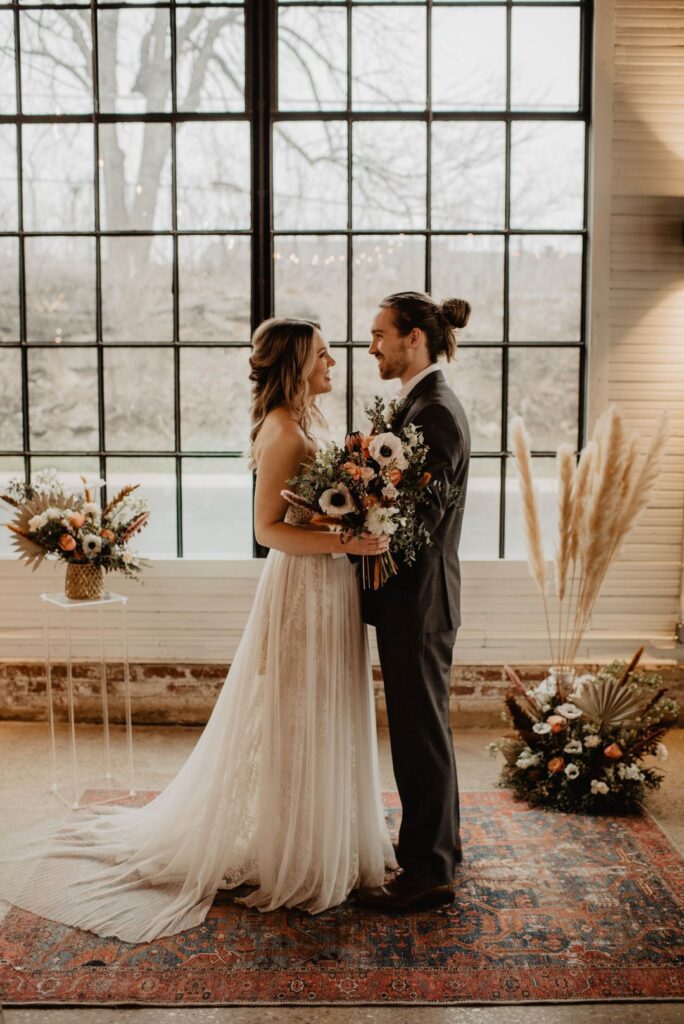 wedding rug backdrop