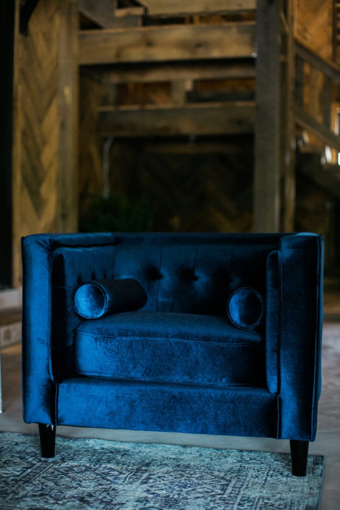 Americana Inspired Event Rentals Saylor Navy Velvet Chair