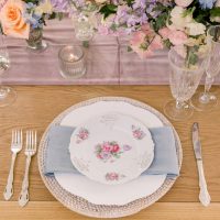 vintage wedding reception table