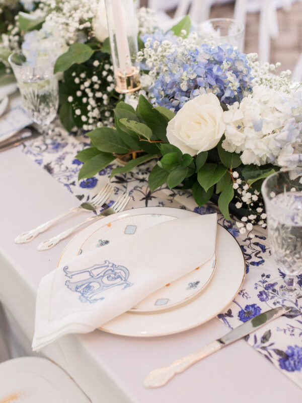 white wedding charger