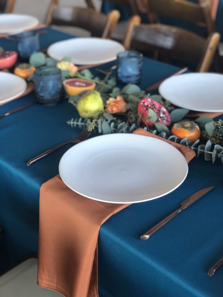 colorful event table