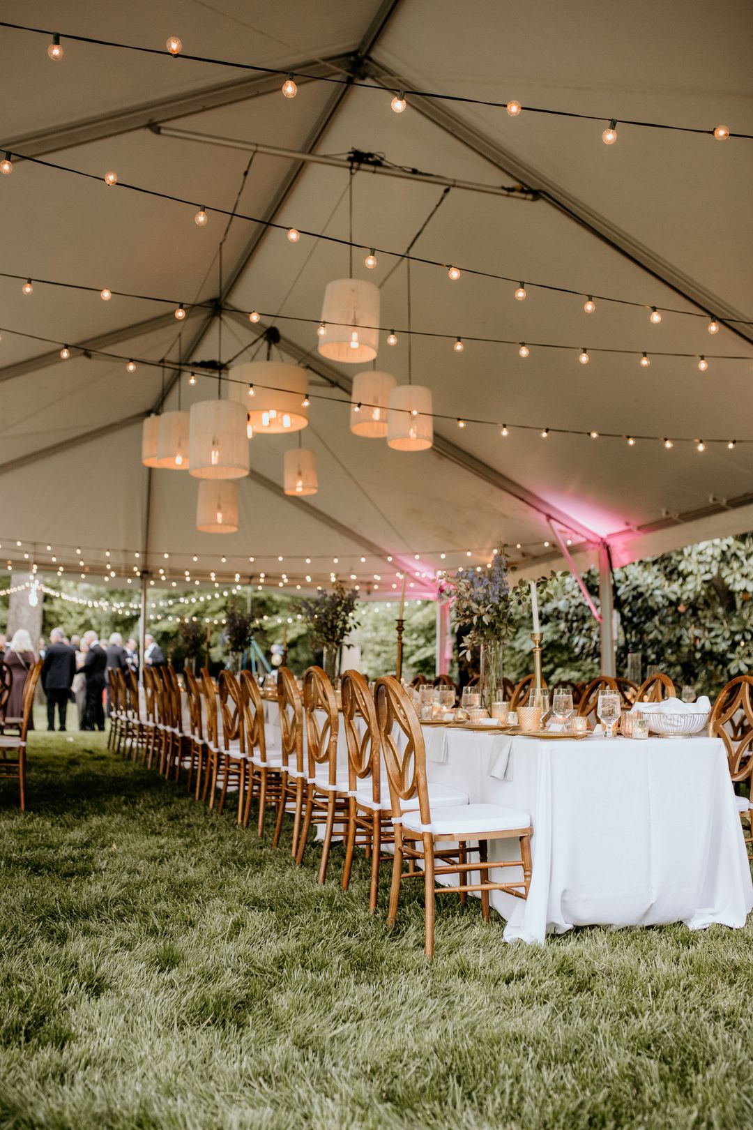 backyard tented wedding