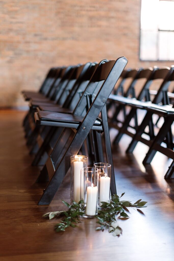 urban wedding ceremony seating