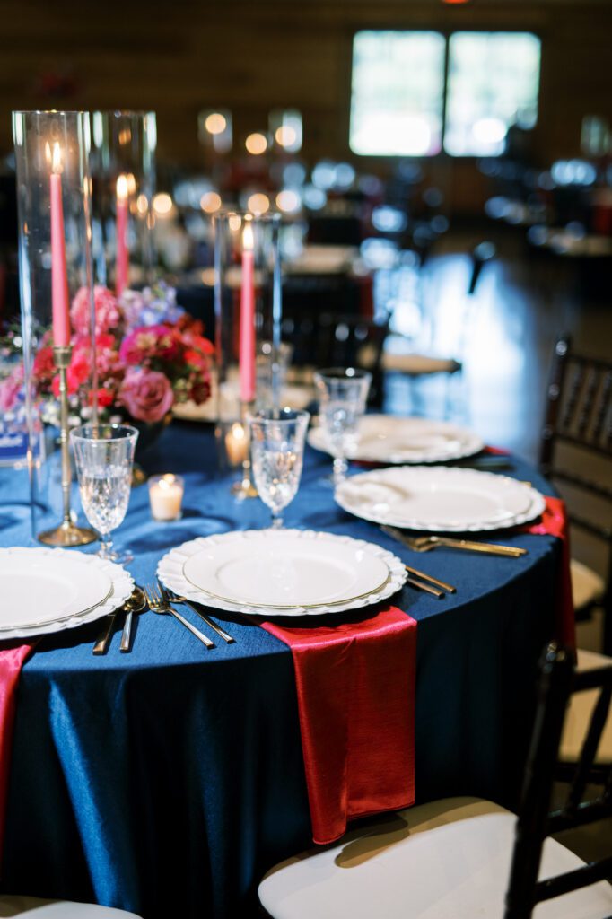 bold jewel toned wedding table