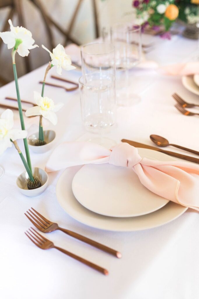 chic spring event table