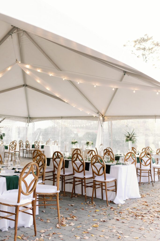 fall wedding tent