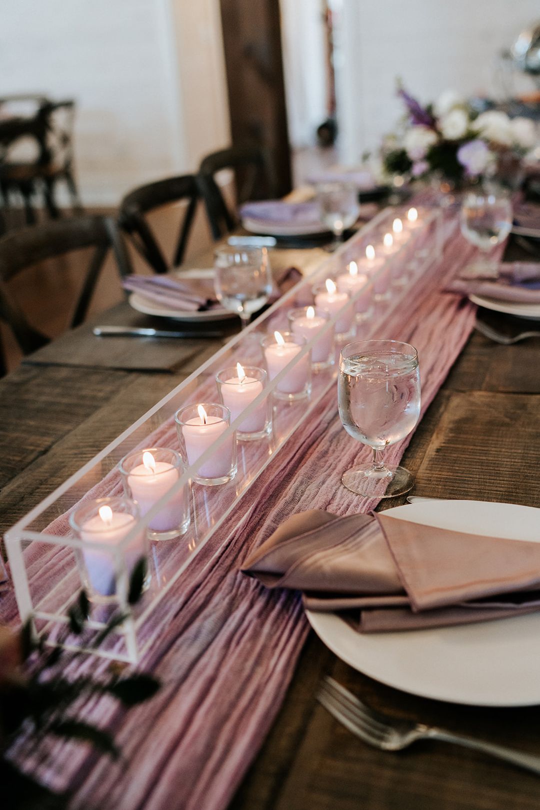 Distressed Leather Table Linen Rental Tablecloth