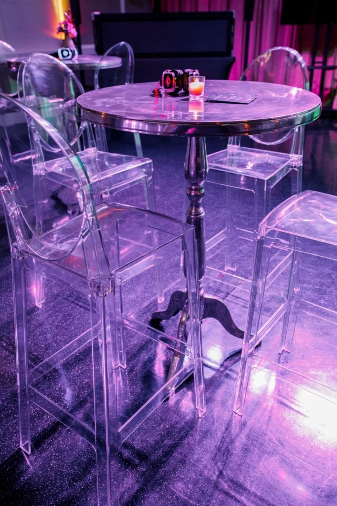 Purple acrylic chair hot sale