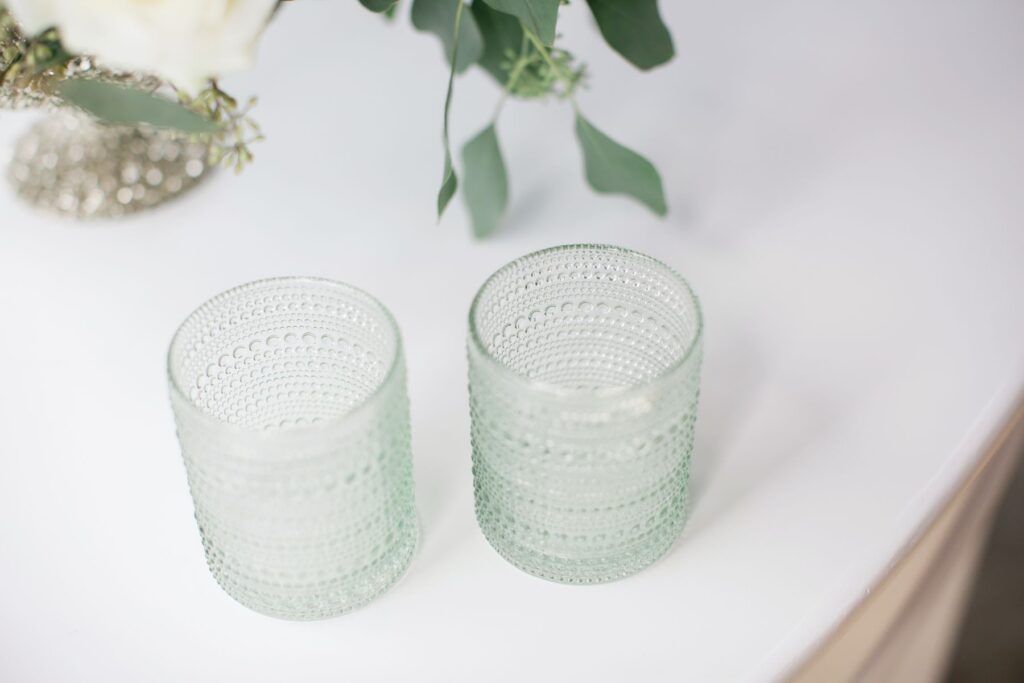 colored glassware for wedding for rent nashville