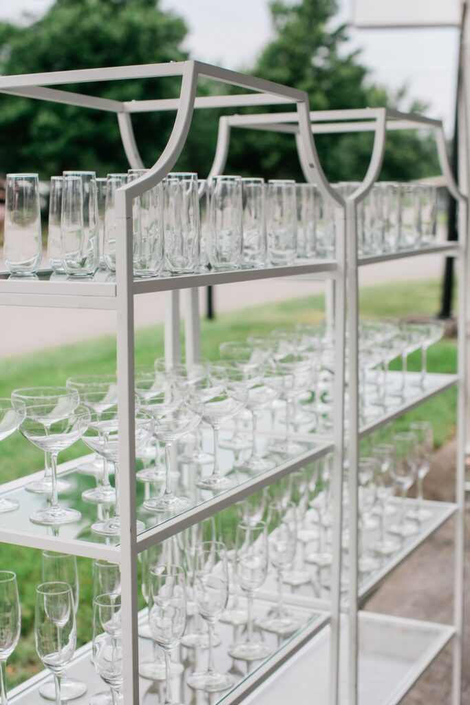 bar back shelving for catering