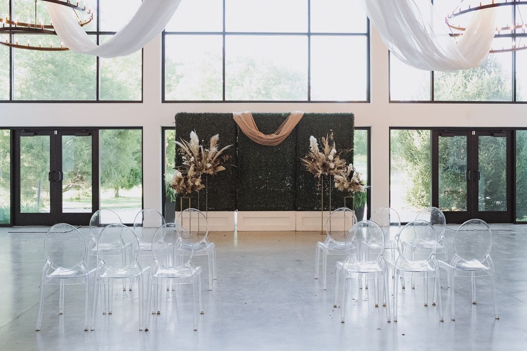 white and blue modern celestial wedding