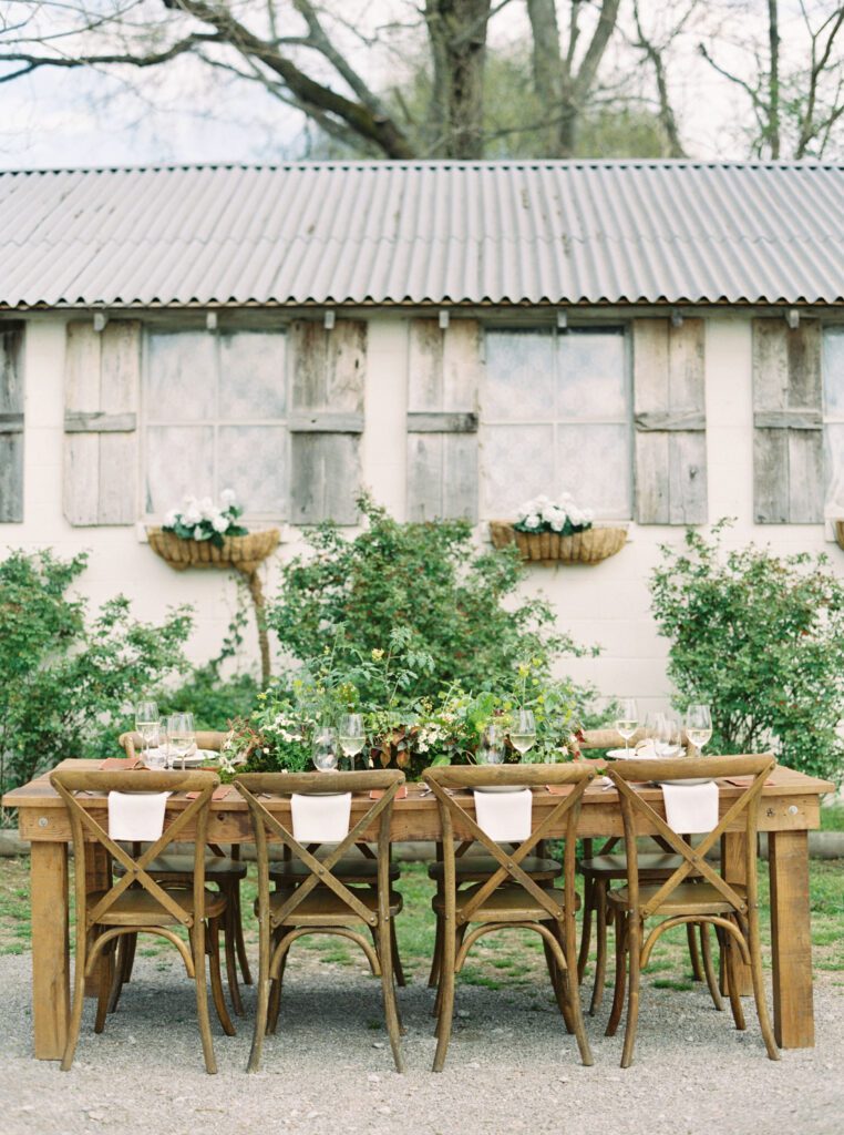 wood table rental