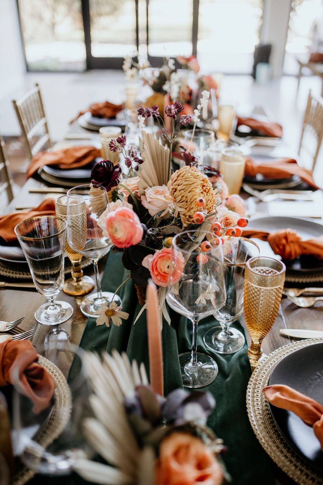 boho chic event tablescape