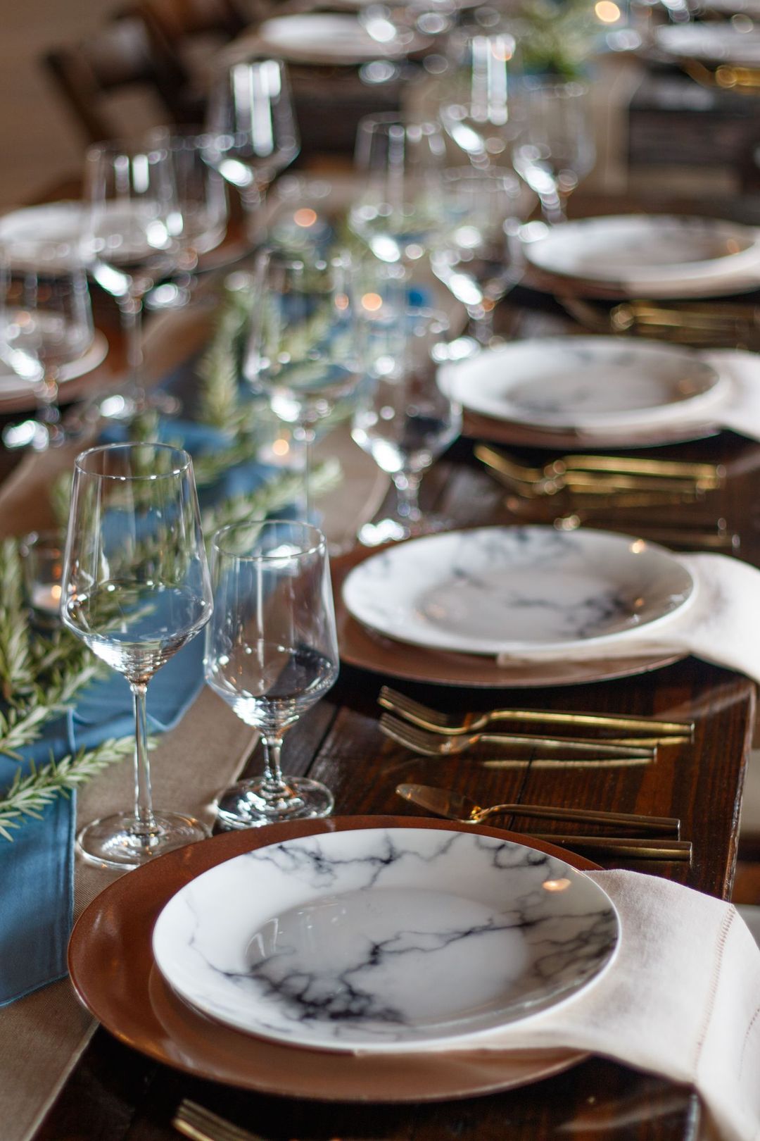 copper tablescape