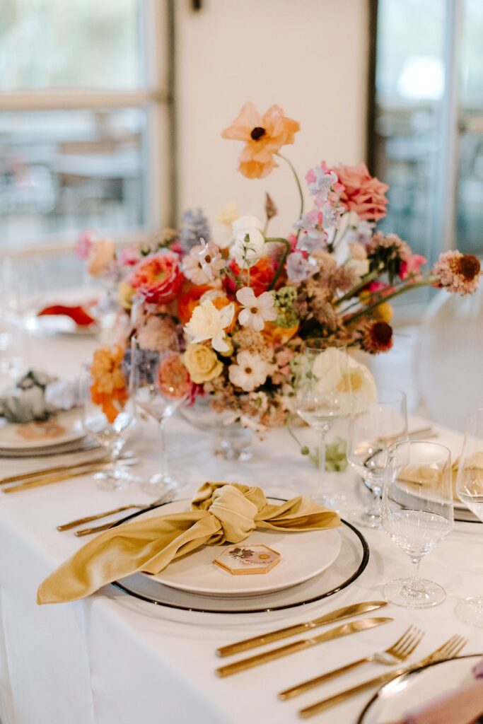 bold colorful event table rentals