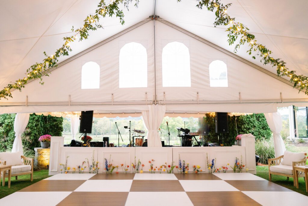 wedding tent dance floor rental
