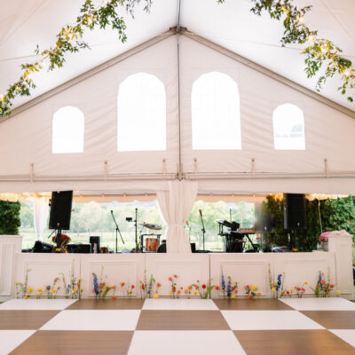 black and white dance floor