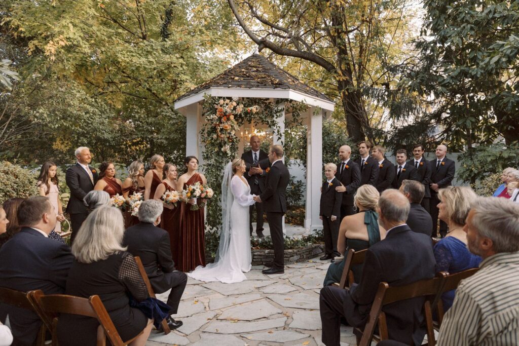 orange fall garden weddings