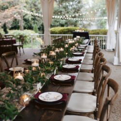 moody rustic fall garden wedding table