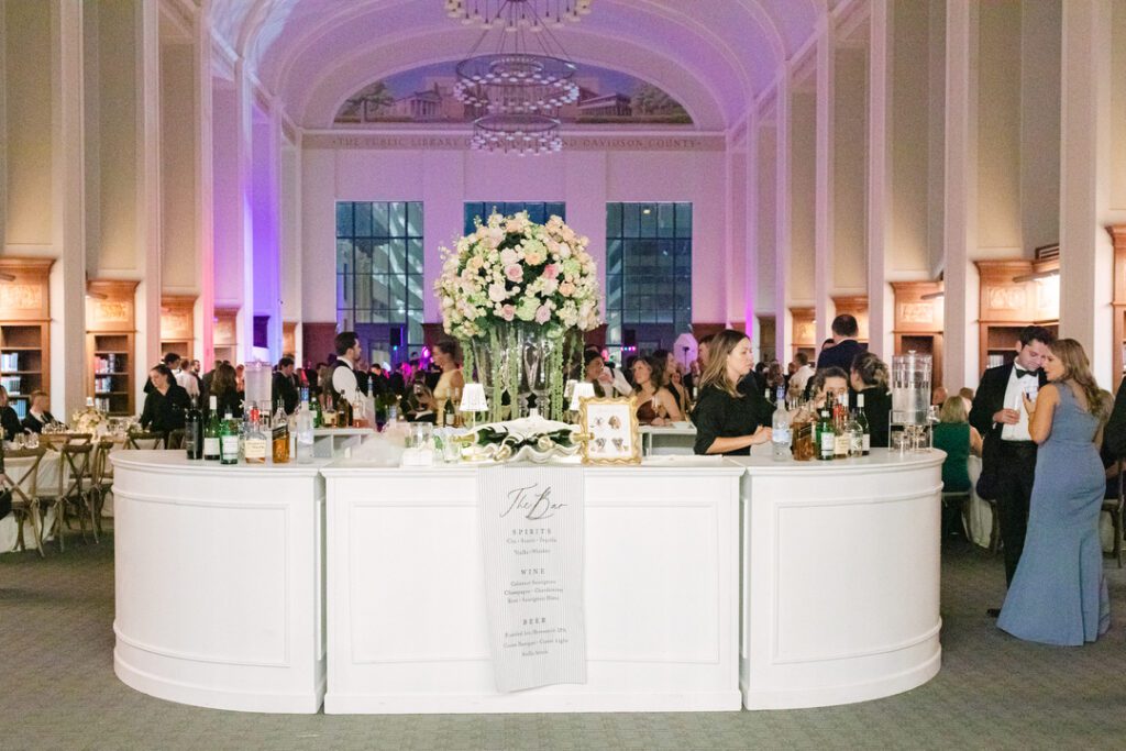 full oval white wedding bar