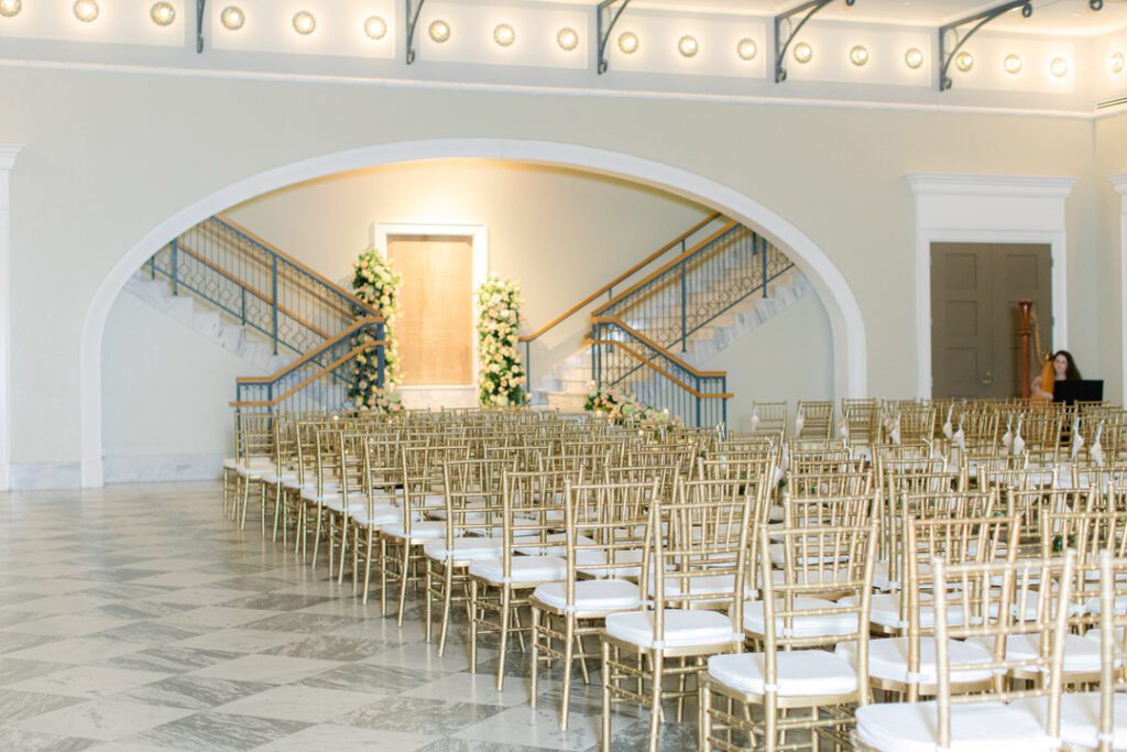 gold wedding chair rentals
