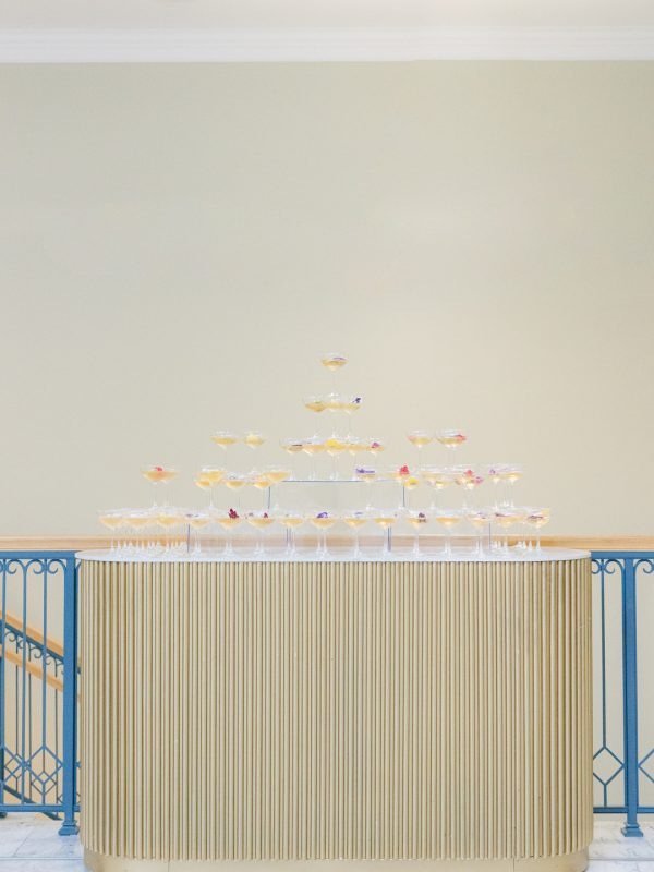 gold bar champagne tower