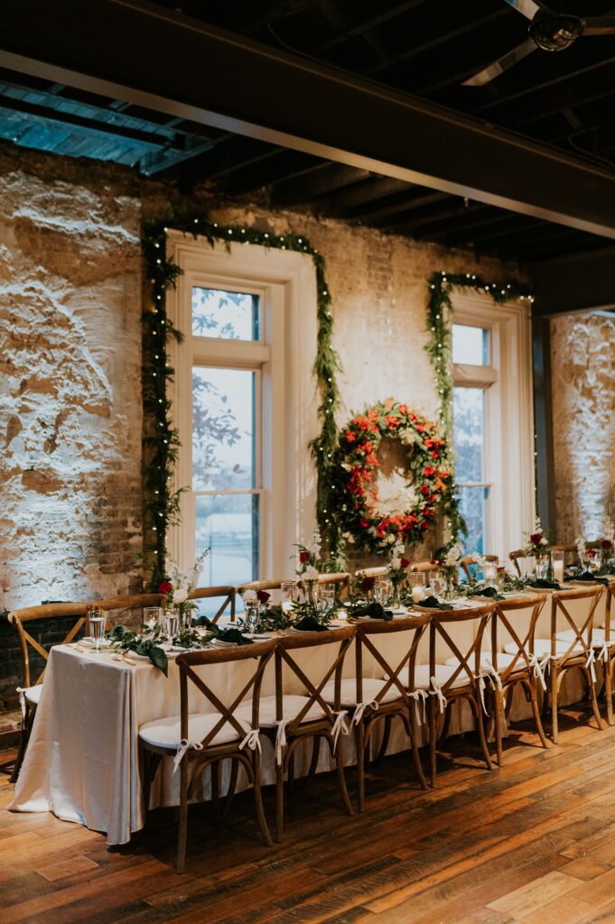 winter wedding banquet table ideas