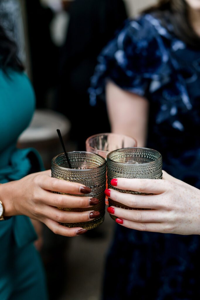 colorful glassware rental