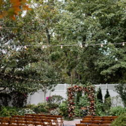 fall wedding ceremony at CJs off the square in Nashville