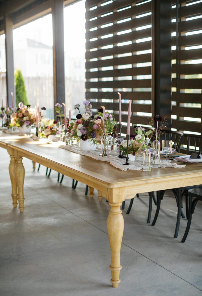 wood wedding table