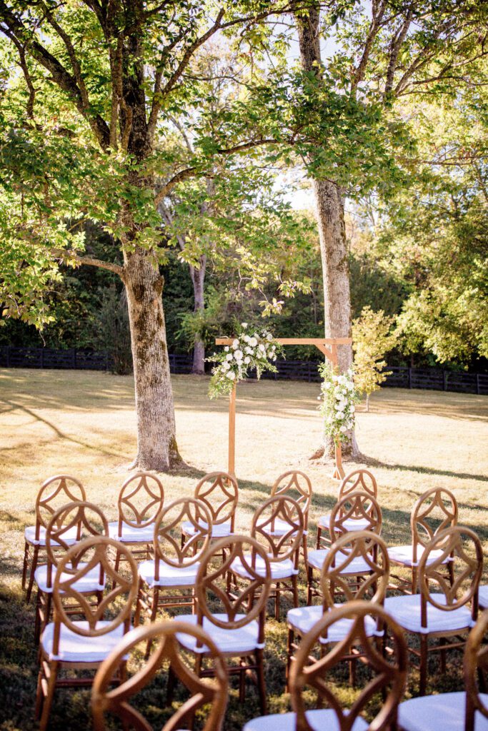 wood wedding chairs for rent nashville