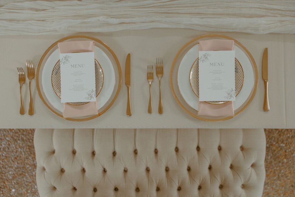 gold and ivory fall wedding
