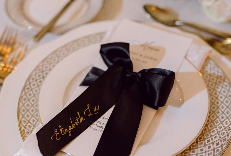 Hermitage Hotel Wedding Details glam wedding table